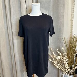 TNA Black Shirt Dress Light Cotton Sz XS oversized